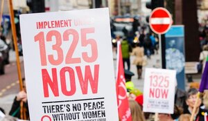 Demonstration für die Einhaltung der UN Resolution 1325, © Stephen Barnes/Alamy