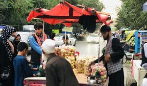 Kabul market stall in August 2022, © Aadil Ahmad 