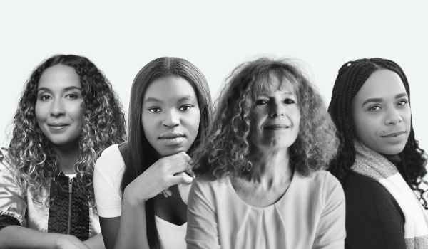 Nora Osagiobare © Barbara Sigg, Laurène Southe © Marie-Noel N’twa, Birgit Müller-Wieland © Christof Decker, Ada Diagne © Minitta Kandlbauer (Nachbearbeitung mit Canva) Nora Osagiobare © Barbara Sigg, Laurène Southe © Marie-Noel N’twa, Birgit Müller-Wieland © Christof Decker, Ada Diagne © Minitta Kandlbauer (Nachbearbeitung mit Canva)