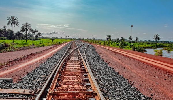 Newly laid rail track in Western Guinea © Shutterstock Newly laid rail track in Western Guinea © Shutterstock